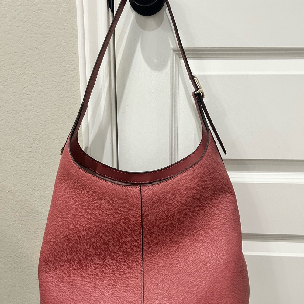kate spade Rose Pink Pebbled Leather Shoulder Hobo Bag - Picture 3 of 4
